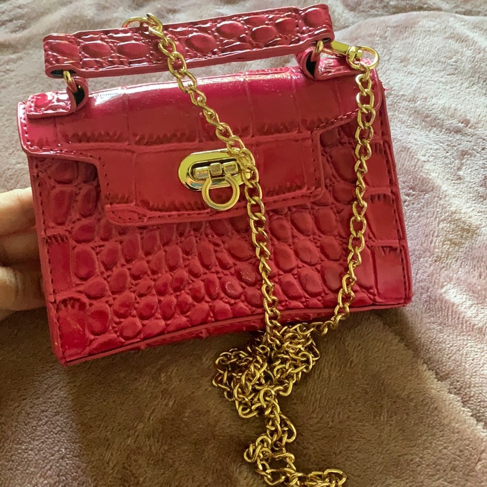 Pink Cross Body Satchel Bag